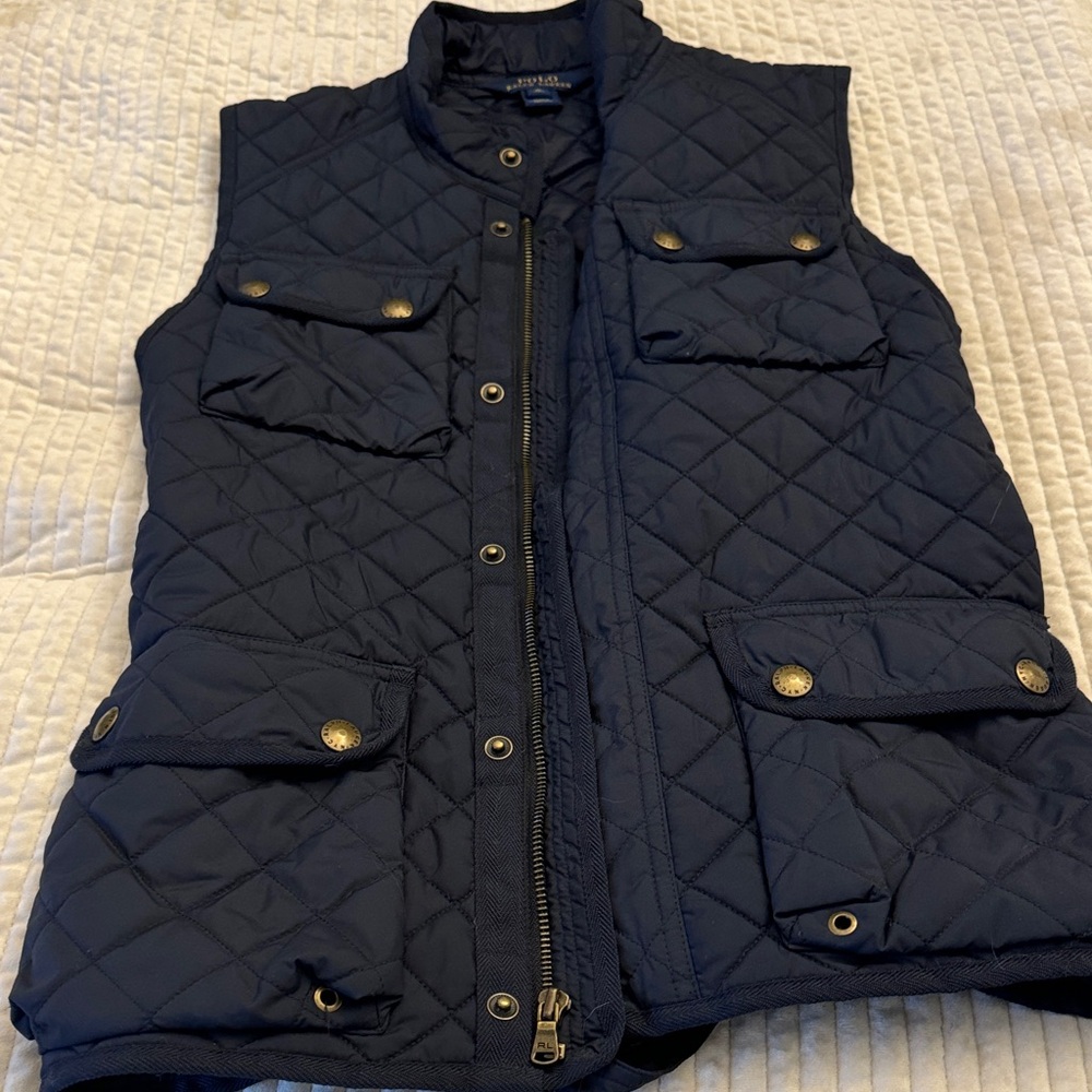 Polo Ralph Lauren Dark Blue Quilted Vest YOUTH SIZE 16